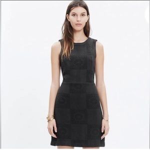 Madewell Black Textured Sleeveless Mini Dress